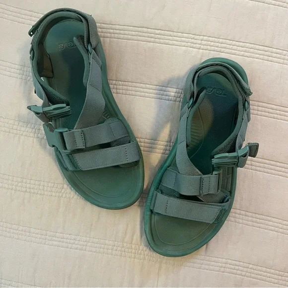 Teva Green Sandals Hurricane Verge Women’s 10 Outdoor Velcro Clip Buckles - Picture 4 of 7